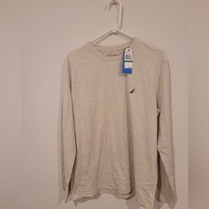 Nautica Men's long sleeve T shirt | Tan Colour | Size L | NWT